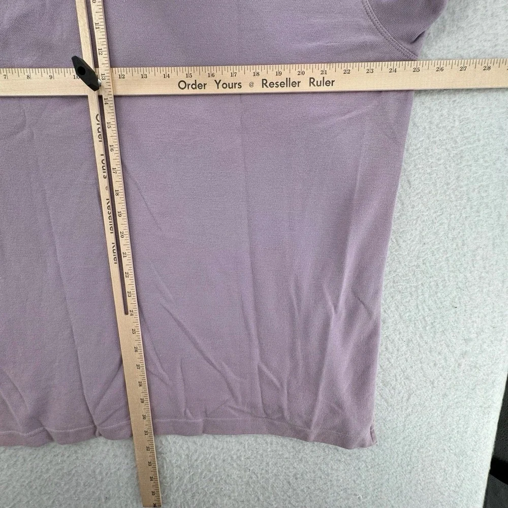 Banana Republic‎ Polo Shirt Mens XXL Purple Short Sleeve Cotton Elephant FLAW